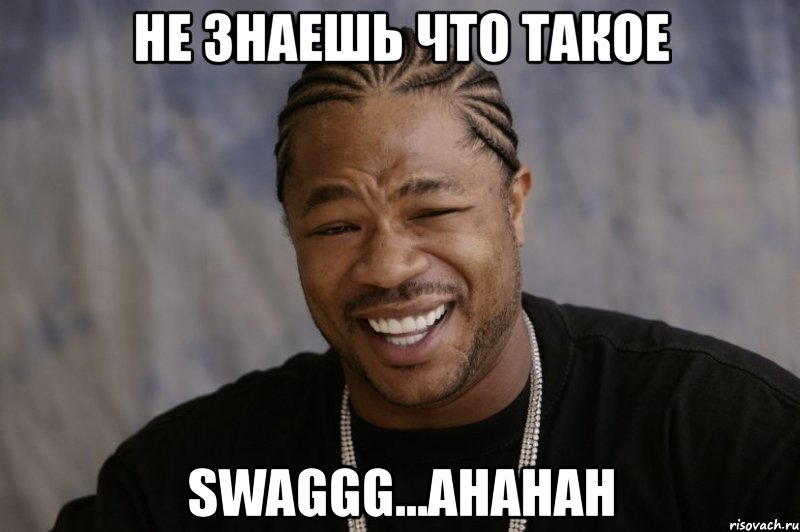 не знаешь что такое swaggg...ahahah, Мем Xzibit