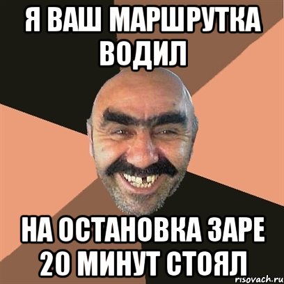 я ваш маршрутка водил на остановка заре 20 минут стоял, Мем Я твой дом труба шатал