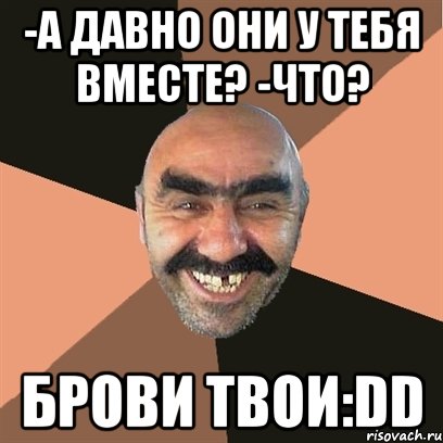 -а давно они у тебя вместе? -что? брови твои:dd, Мем Я твой дом труба шатал