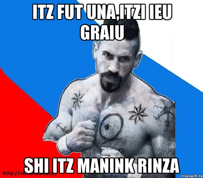 itz fut una,itzi ieu graiu shi itz manink rinza