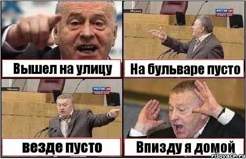 Вышел на улицу На бульваре пусто везде пусто Впизду я домой, Комикс жиреновский