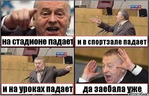 на стадионе падает и в спортзале падает и на уроках падает да заебала уже, Комикс жиреновский