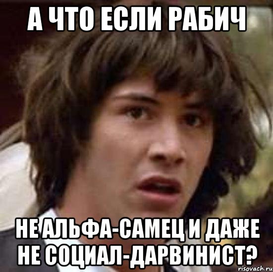 а что если рабич не альфа-самец и даже не социал-дарвинист?, Мем А что если (Киану Ривз)