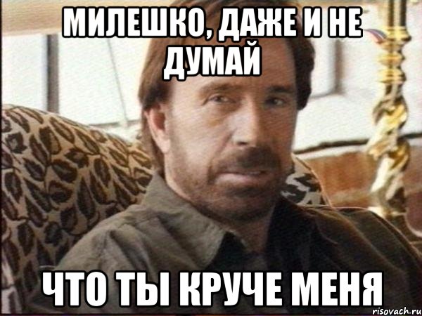 милешко, даже и не думай что ты круче меня, Мем чак норрис