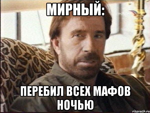 мирный: перебил всех мафов ночью, Мем чак норрис