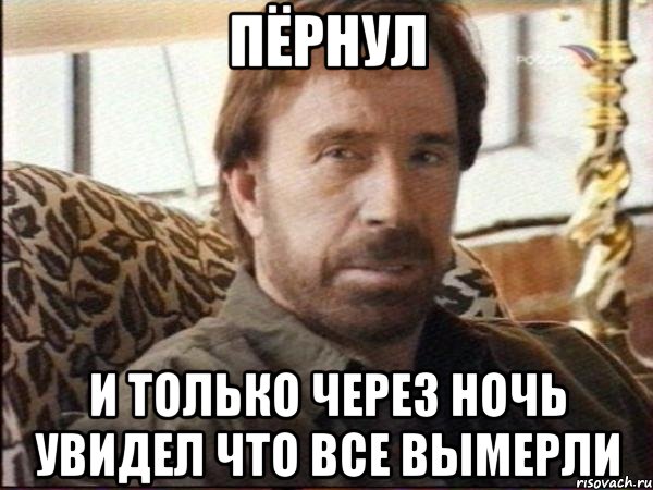 пёрнул и только через ночь увидел что все вымерли, Мем чак норрис