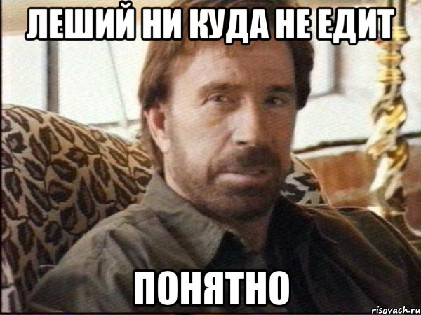леший ни куда не едит понятно