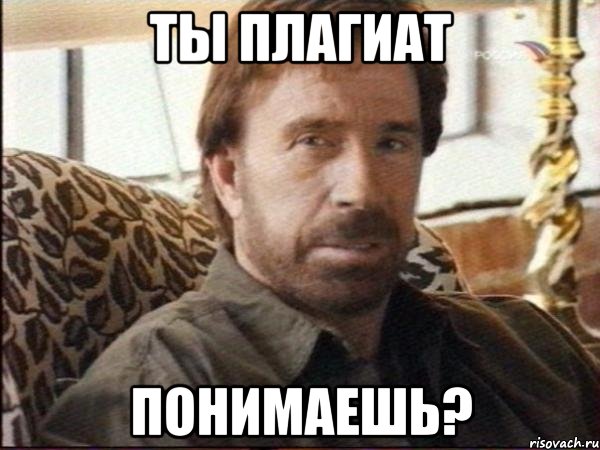 ты плагиат понимаешь?