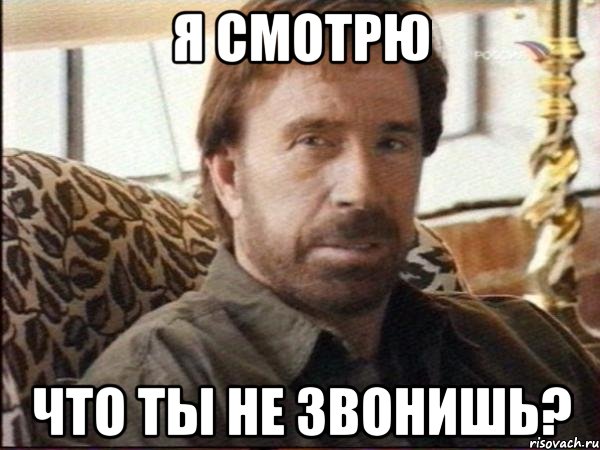я смотрю что ты не звонишь?