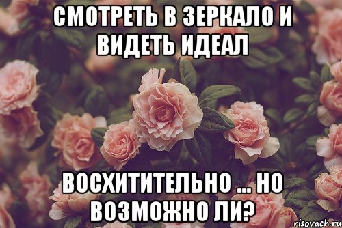 смотреть в зеркало и видеть идеал восхитительно ... но возможно ли?, Мем ДЕНЬ КОГДА Я РЕШИЛА ВСЕ ПОМЕНЯТЬ