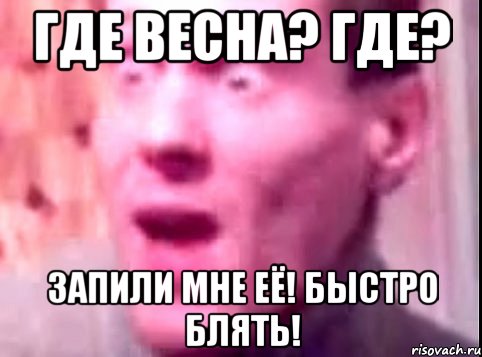 где весна? где? запили мне её! быстро блять!, Мем Дверь мне запили