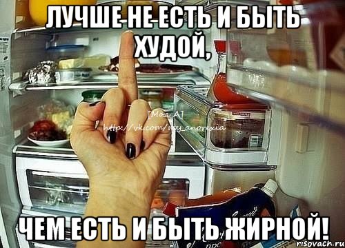 лучше не есть и быть худой, чем есть и быть жирной!, Мем еда ебанная