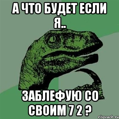 а что будет если я.. заблефую со своим 7 2 ?, Мем Филосораптор