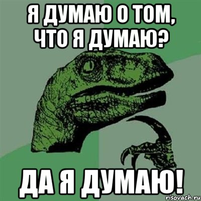 я думаю о том, что я думаю? да я думаю!, Мем Филосораптор