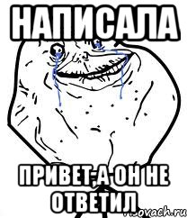 написала привет,а он не ответил, Мем Forever Alone