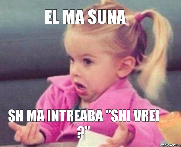 El ma suna Sh ma intreaba "Shi vrei ?", Мем  Ты говоришь (девочка возмущается)