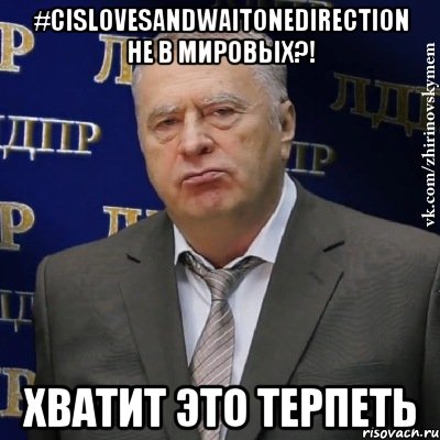 #cislovesandwaitonedirection не в мировых?! хватит это терпеть, Мем Хватит это терпеть (Жириновский)