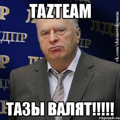 tazteam тазы валят!!!, Мем Хватит это терпеть (Жириновский)