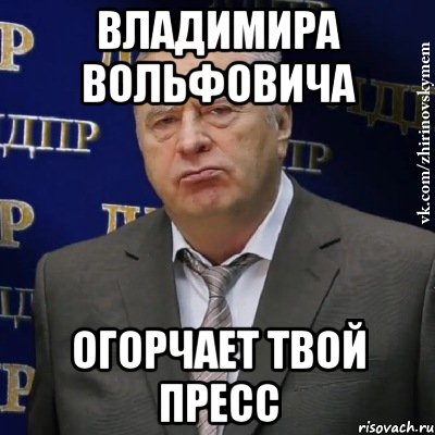 владимира вольфовича огорчает твой пресс, Мем Хватит это терпеть (Жириновский)