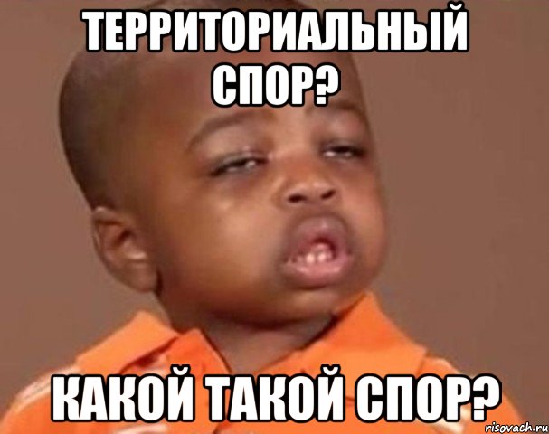 территориальный спор? какой такой спор?, Мем  Какой пацан (негритенок)
