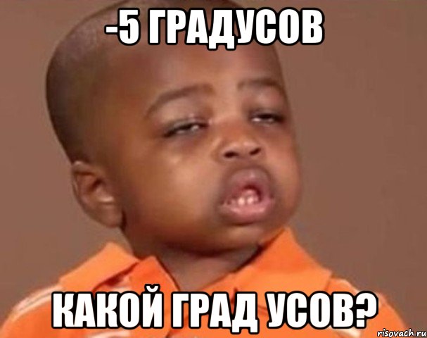 -5 градусов какой град усов?, Мем  Какой пацан (негритенок)