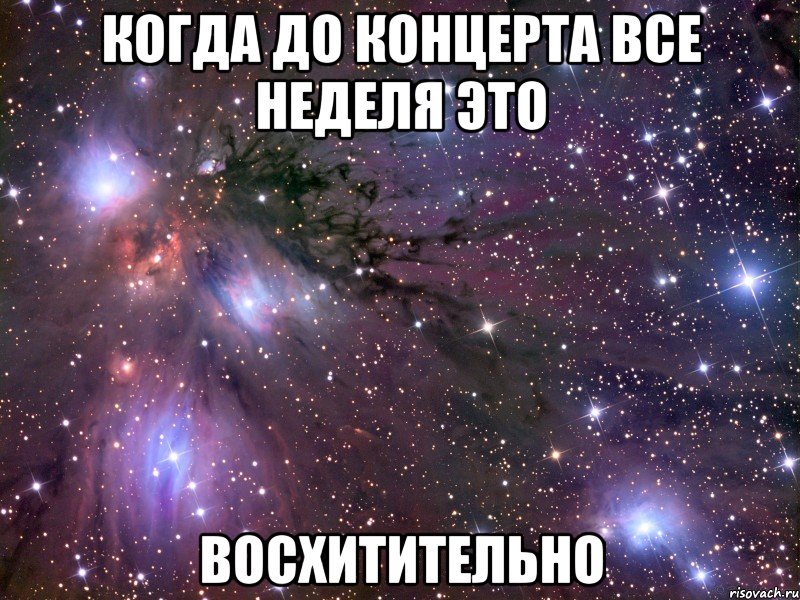 когда до концерта все неделя это восхитительно, Мем Космос