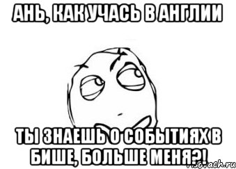 ань, как учась в англии ты знаешь о событиях в бише, больше меня?!