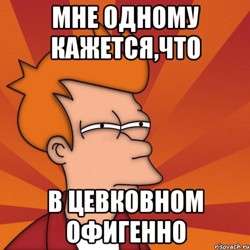 мне одному кажется,что в цевковном офигенно, Мем Мне кажется или (Фрай Футурама)