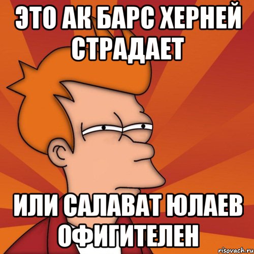 это ак барс херней страдает или салават юлаев офигителен, Мем Мне кажется или (Фрай Футурама)