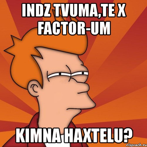 indz tvuma,te x factor-um kimna haxtelu?, Мем Мне кажется или (Фрай Футурама)