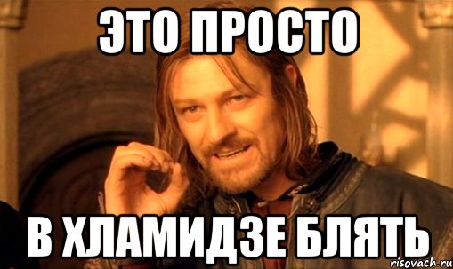 это просто в хламидзе блять, Мем Нельзя просто так взять и (Боромир мем)