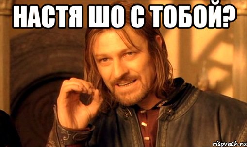 настя шо с тобой? , Мем Нельзя просто так взять и (Боромир мем)