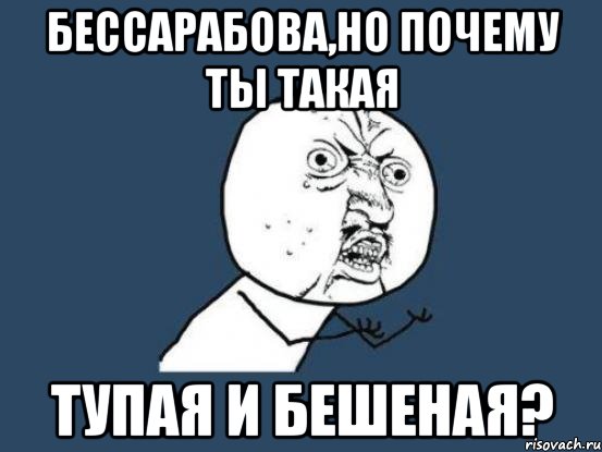 бессарабова,но почему ты такая тупая и бешеная?, Мем Ну почему