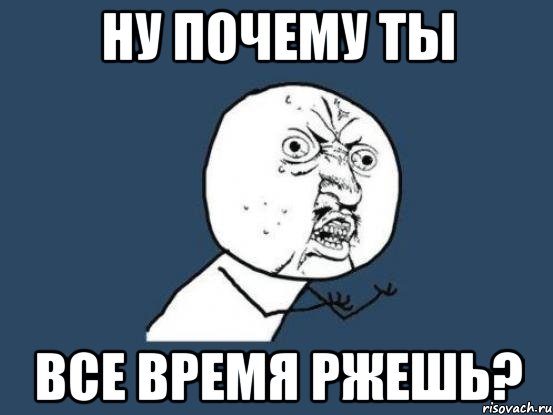 ну почему ты все время ржешь?, Мем Ну почему