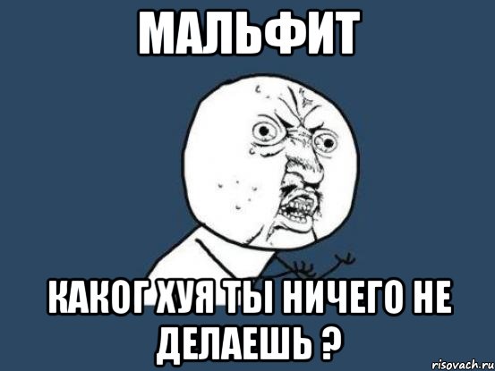 мальфит каког хуя ты ничего не делаешь ?, Мем Ну почему