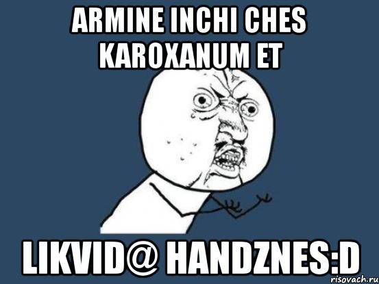 armine inchi ches karoxanum et likvid@ handznes:d, Мем Ну почему