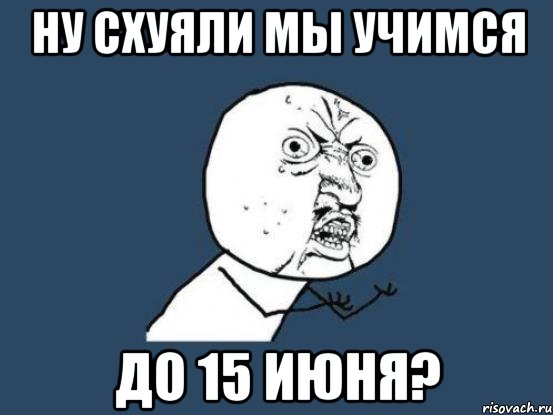 ну схуяли мы учимся до 15 июня?, Мем Ну почему