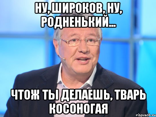 ну, широков, ну, родненький... чтож ты делаешь, тварь косоногая