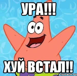 ура!!! хуй встал!!, Мем Патрик