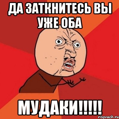 да заткнитесь вы уже оба мудаки!!!, Мем Почему