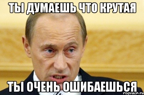 ты думаешь что крутая ты очень ошибаешься, Мем путин