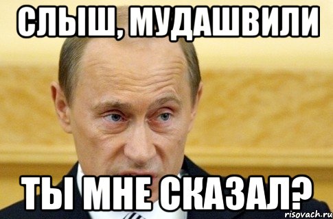 слыш, мудашвили ты мне сказал?, Мем путин