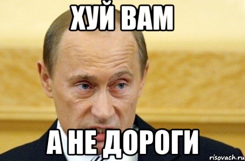 хуй вам а не дороги, Мем путин