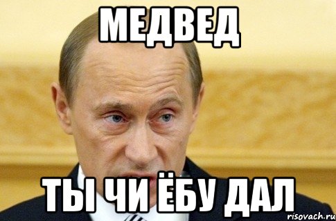 медвед ты чи ёбу дал, Мем путин