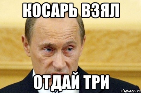 косарь взял отдай три, Мем путин