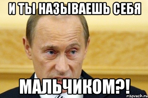 и ты называешь себя мальчиком?!, Мем путин