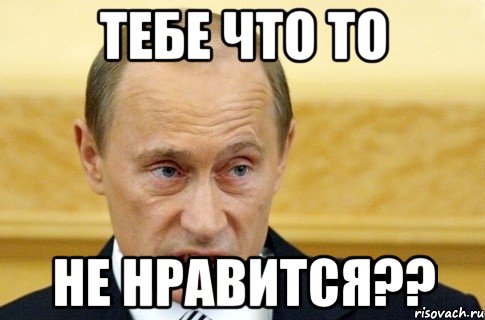 тебе что то не нравится??, Мем путин