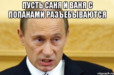 пусть саня и ваня с попанами разъебываются , Мем путин