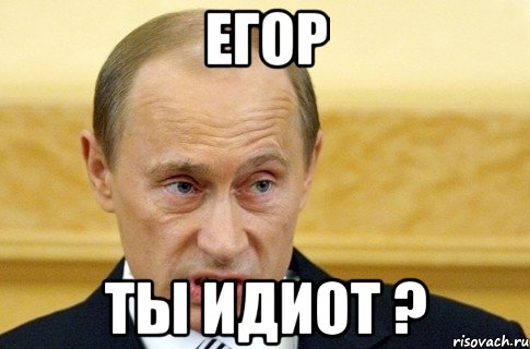 егор ты идиот ?, Мем путин