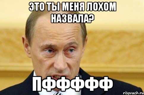 это ты меня лохом назвала? пффффф, Мем путин